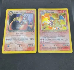 Pokemon TCG 2 Card Lot Base Set Holo Charizard & Dark Charizard Holo Team Rocket - Image 4