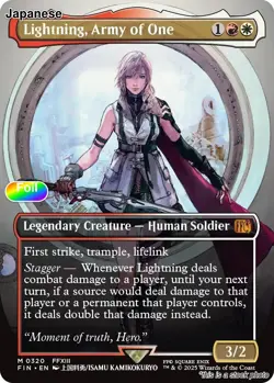 Lightning, Army of One (0320) (Borderless) JP [FIN - 320] - NM [Foil] TCG MTG - Image 1