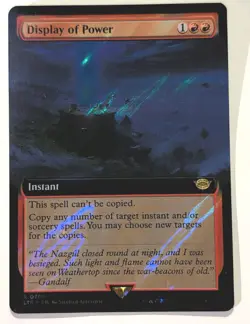 Display of Power (Extended Art) (Surge Foil) Lord of the Rings - MTG RARE - Image 1
