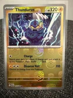 Thundurus 033/086 Masterball Black Bolt English Pokemon TCG M/NM - Image 1