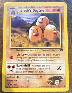 Wizards of the Coast Pokemon TCG Brock's Dugtrio Gym Challenge Rare ENG 22/132 - Image 1
