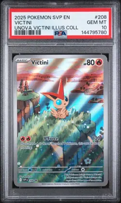 PSA 10 2025 POKEMON SVP EN-SV PROMO 208 VICTINI - Image 1