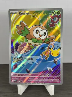 Rowlet 043 First Partners Promo Illustration Rare 30th Anniversary Pokemon TCG - Image 1