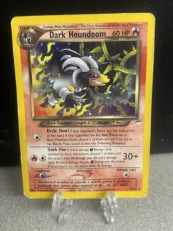 Pokemon Dark Houndoom 7/105 Neo Destiny Holo Rare Stage 1 2000 English - Image 1