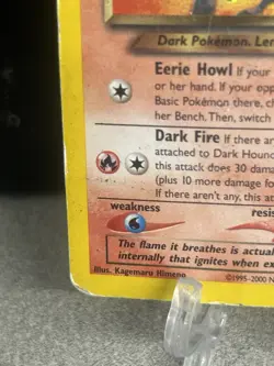Pokemon Dark Houndoom 7/105 Neo Destiny Holo Rare Stage 1 2000 English - Image 2