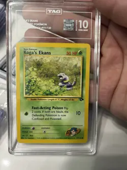 2000 Pokemon - 1st Edition Koga’s Ekans - Gym Challenge 77/132 PSA 9 Mint WOTC - Image 1