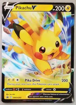 2020-Current Pokemon Sword & Shield - Black Star Promos Pikachu V #SWSH285 1bu3 - Image 2
