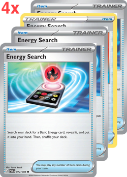 Pokemon TCG 4x Energy Search Playset - Image 1