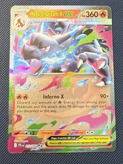 Pokemon Mega Charizard X EX Holo Double Rare 360 HP 013/094 English NM - Image 1