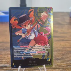 Bandai One Piece Card Game Foil Nami Leader Card OP11-041 Special 5000 Power - Image 1