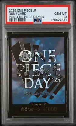 PSA 10 Monkey D. Luffy DON!! Card Promo ONE PIECE DAY '25 Japanese 2-Card PSA 10 - Image 3
