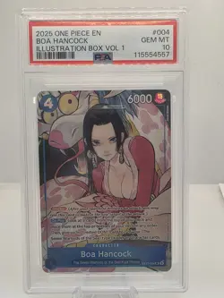 2025 ONE PIECE PROMOS ILLUSTRATION BOX VOL.1 #004 BOA HANCOCK PSA 10 - Image 1