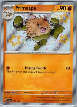 Primeape 170/091 SV: Paldean Fates - Pokemon Card - NM - Image 1