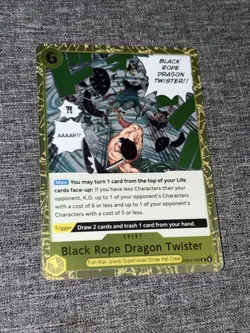 One Piece Black Rope Dragon Twister EB04-059 R Adventure on Kami's Island Foil - Image 1