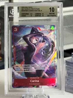 One Piece Carina OP07-005 Alternate Art AA English BGS 10 Pristine - Image 1