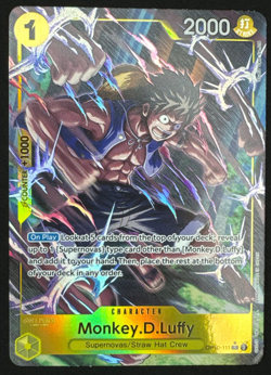MONKEY D. LUFFY OP10-111 NM R PARALLEL ROYAL BLOOD ONE PIECE 2025 - Image 1