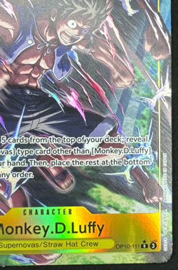 MONKEY D. LUFFY OP10-111 NM R PARALLEL ROYAL BLOOD ONE PIECE 2025 - Image 2