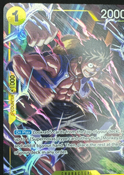 MONKEY D. LUFFY OP10-111 NM R PARALLEL ROYAL BLOOD ONE PIECE 2025 - Image 4