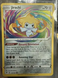 Pokemon TCG Jirachi Holo Card 119/185 Vivid Voltage Amazing Rare NM/MT Condition - Image 1