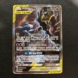 Pokemon Garchomp & Giratina GX SM201 TAG TEAM Ultra Rare Holo Dragon Card (2) - Image 1