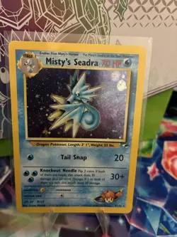 Misty’s Seadra Holo Gym Heroes 9/132 Pokemon Card WOTC Vintage Rare NM - Image 1