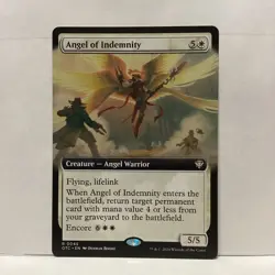 MTG Angel of Indemnity Ext Art Magic: The Gathering Commander: OTJ Rare #0045 - Image 1