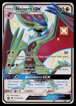 Pokemon Card - Noivern GX Hidden Fates Shiny Vault SV78/SV94 Holo - Image 1