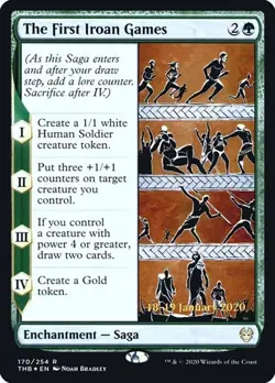 2x The First Iroan Games - Foil Prerelease Promo Theros Beyond Death LP MTG - Image 1