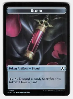 ZOMBIE (0010) // BLOOD DOUBLE-SIDED TOKEN FOIL - MTG - Meeks NM/M - Image 2
