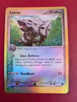 Pokemon Card Lairon 41/100 Reverse Holo Ex Sandstorm Excellent Condition - Image 1