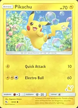 Pikachu 19/68 Battle Academy 2020 Stamped Pokemon Lightly Played - Image 1