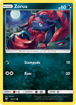 Zorua 52/73 C Shining Legends LP Pokemon - Image 4