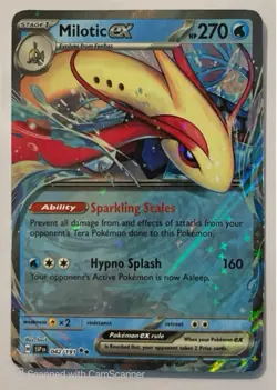 Pokemon Milotic ex 042/191 SV08 Surging Sparks Holo Double Rare Stage 1 270HP - Image 1