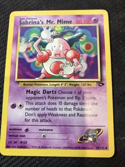 Sabrina's Mr. Mime 59/132 Gym Challenge Regular WOTC Vintage 2000 Pokemon Lp++ - Image 1