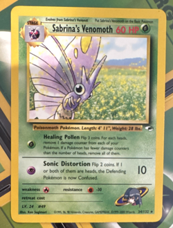 Wizards of the Coast Pokemon TCG Sabrina's Venomoth Gym Challenge Rare ENG 2000… - Image 1