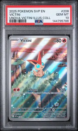 PSA 10 2025 POKEMON SVP EN-SV PROMO 208 VICTINI - Image 1