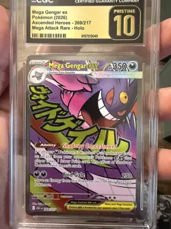 Mega Gengar EX 269/217 Attack Rare Holo Ascended Heroes Pokemon CGC 10 Pristine - Image 4