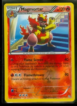 Pokemon MAGMORTAR 21/124 Dragons Exalted - RARE Rev Holo - NEAR MINT/MINT - Image 1