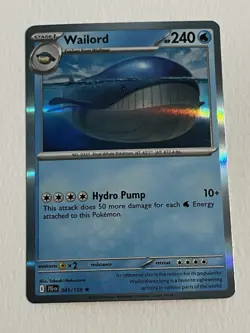 Wailord 041/159 Holo Rare Journey Together Pokemon S&V NM - Image 1
