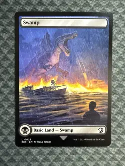MTG Swamp #0023 Basic Land Universes Beyond: Jurassic World Collection (REX) - Image 3
