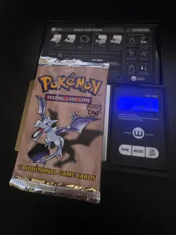 HEAVY 21.29G Pokemon TCG Wizards Of The Coast Fossil Pack Aerodactyl Pack Art - Image 1