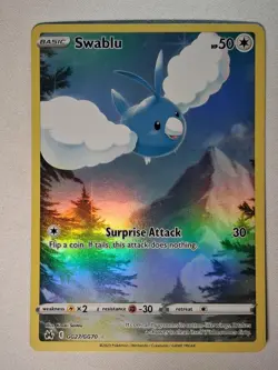 Swablu GG27/GG70 Holo Crown Zenith Galarian Gallery Pokemon NM - Image 1