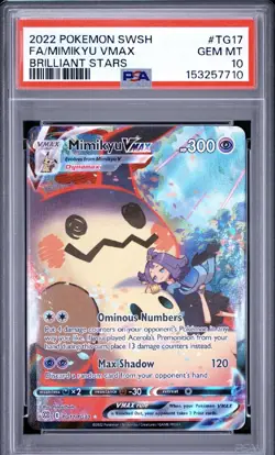 The Pokemon Company 2022 Mimikyu VMAX TG17/TG30 Full Art Holo PSA 10 - Image 1
