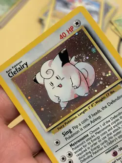 Pokemon TCG Clefairy Base Set 2 6/130 Holo Rare 40HP Basic English wotc - Image 1