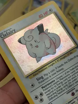 Pokemon TCG Clefairy Base Set 2 6/130 Holo Rare 40HP Basic English wotc - Image 3