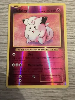 Pokemon Card Clefairy Evolutions Reverse Holo 63/108 Near Mint - Image 1