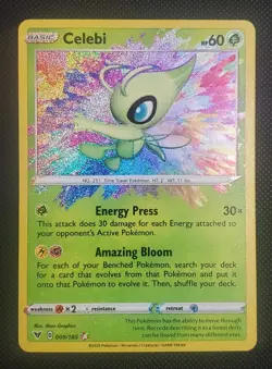 Pokemon TCG Celebi Vivid Voltage Holo Card 009/185 Rare - Image 1
