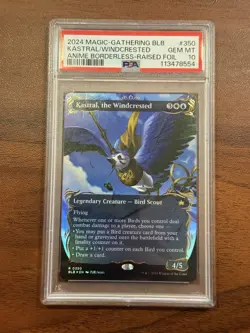 MTG Bloomburrow Kastral, the Windcrested Raised Foil #350 PSA 10 - Image 1