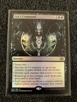 Magic The Gathering MTG - Gix's Command Foil - BRO - Image 1