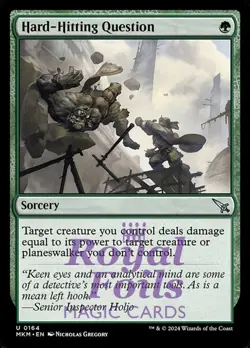 Hard-Hitting Question 4x FOIL MTG Murders at Karlov Manor MKM Uncommon MINT grn - Image 1